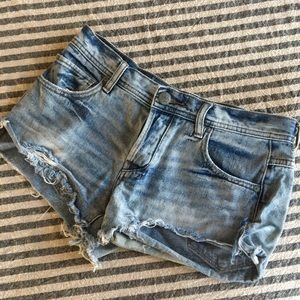 Free People button fly denim shorts